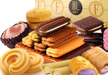 夹心巧克力味曲奇饼干年货节送礼