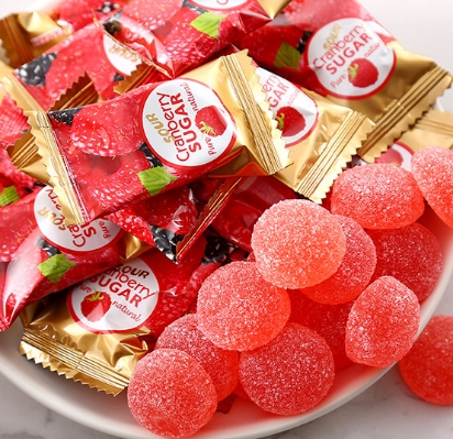 小牛顿蔓越莓QQ糖结婚喜糖散称500g婚庆满月伴手礼糖果